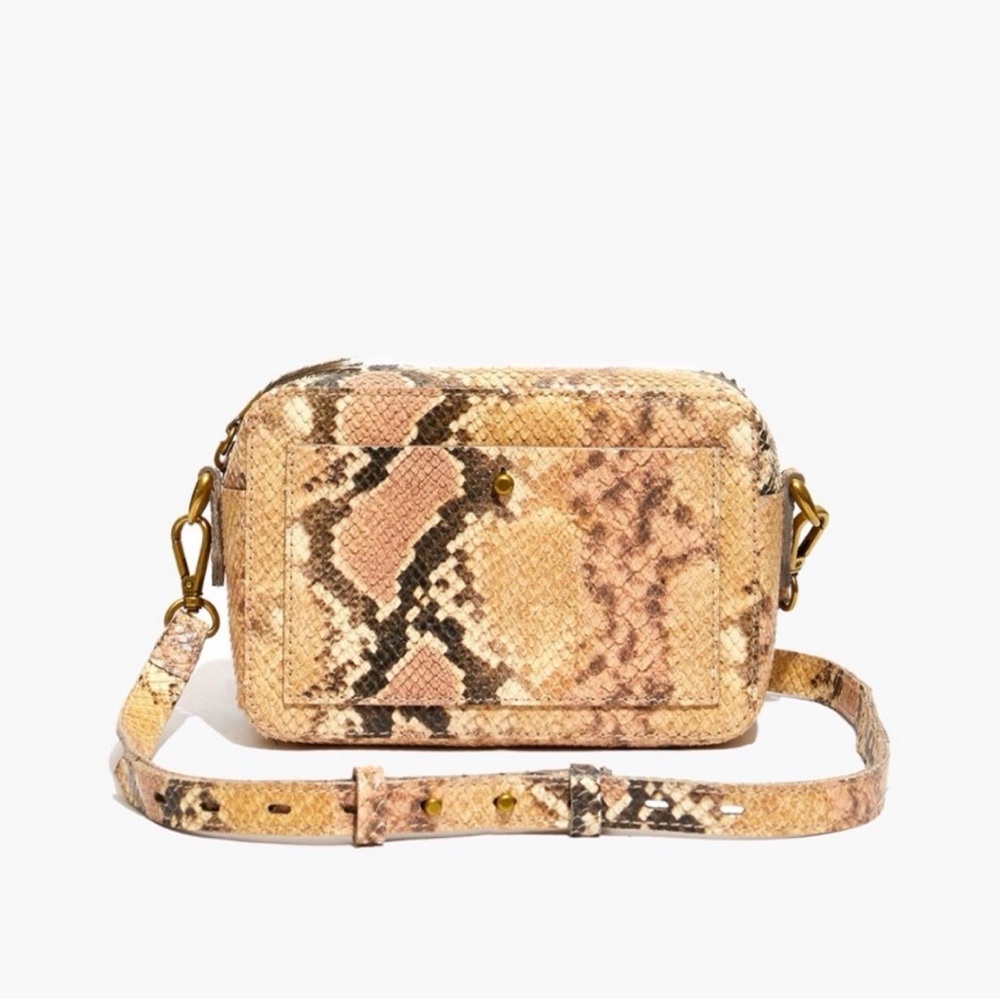 Madewell • The Transport Camera Bag • Snake Embossed Leather